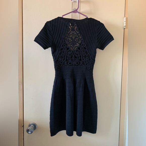 French Connection short Sleeved Black Dress - Picture 3 of 5